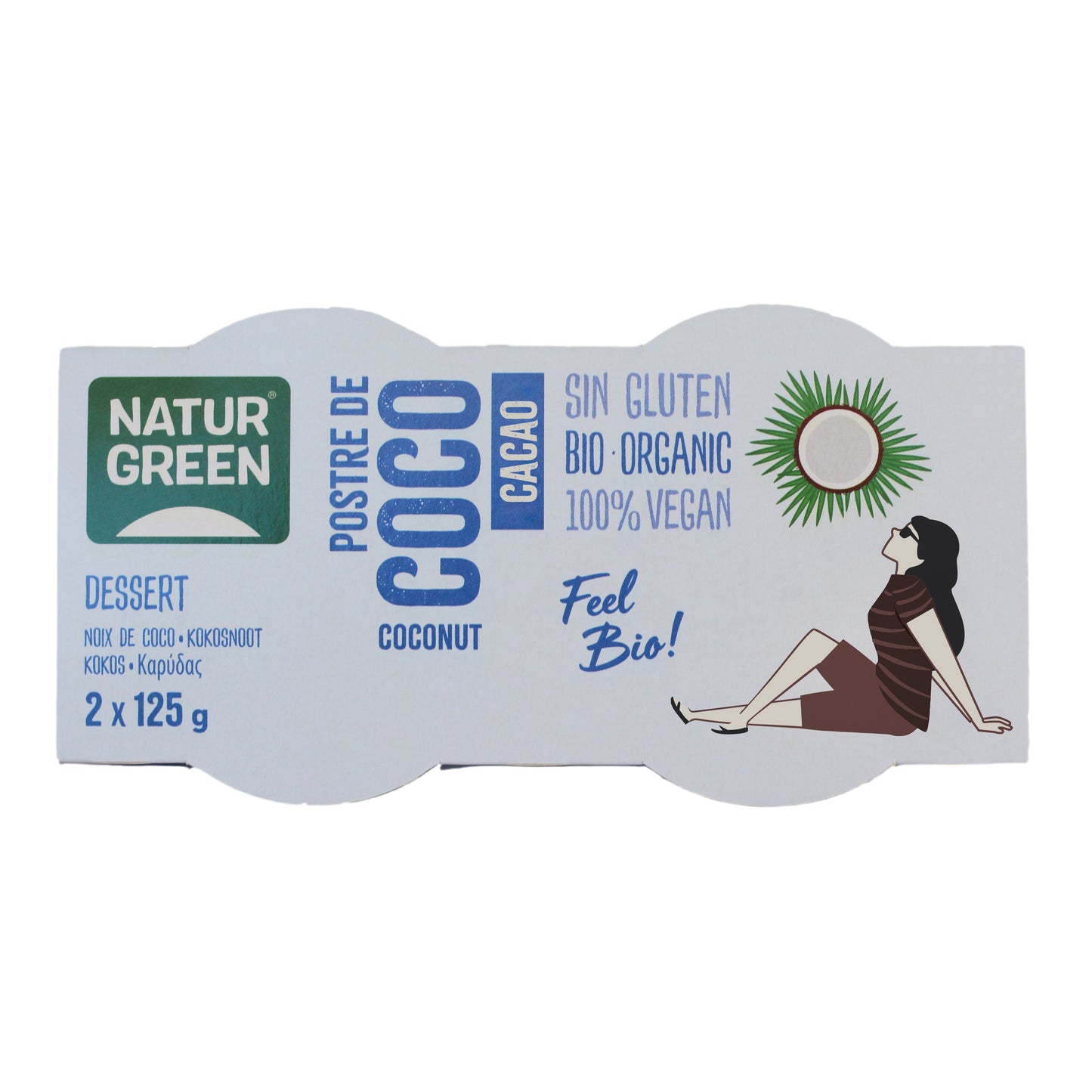 Postre de Coco y Cacao Bio (2x125 g) NaturGreen