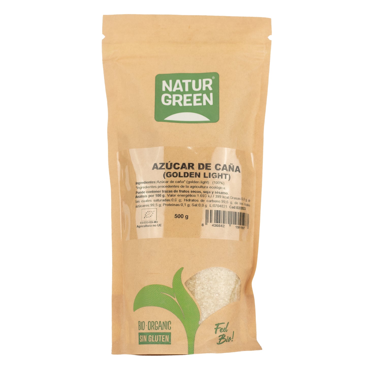Azúcar de Caña Ecológico (Golden Light) 500g NaturGreen