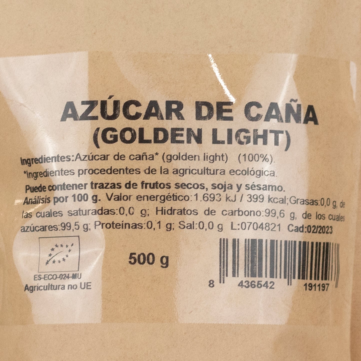 Azúcar de Caña Ecológico (Golden Light) 500g NaturGreen