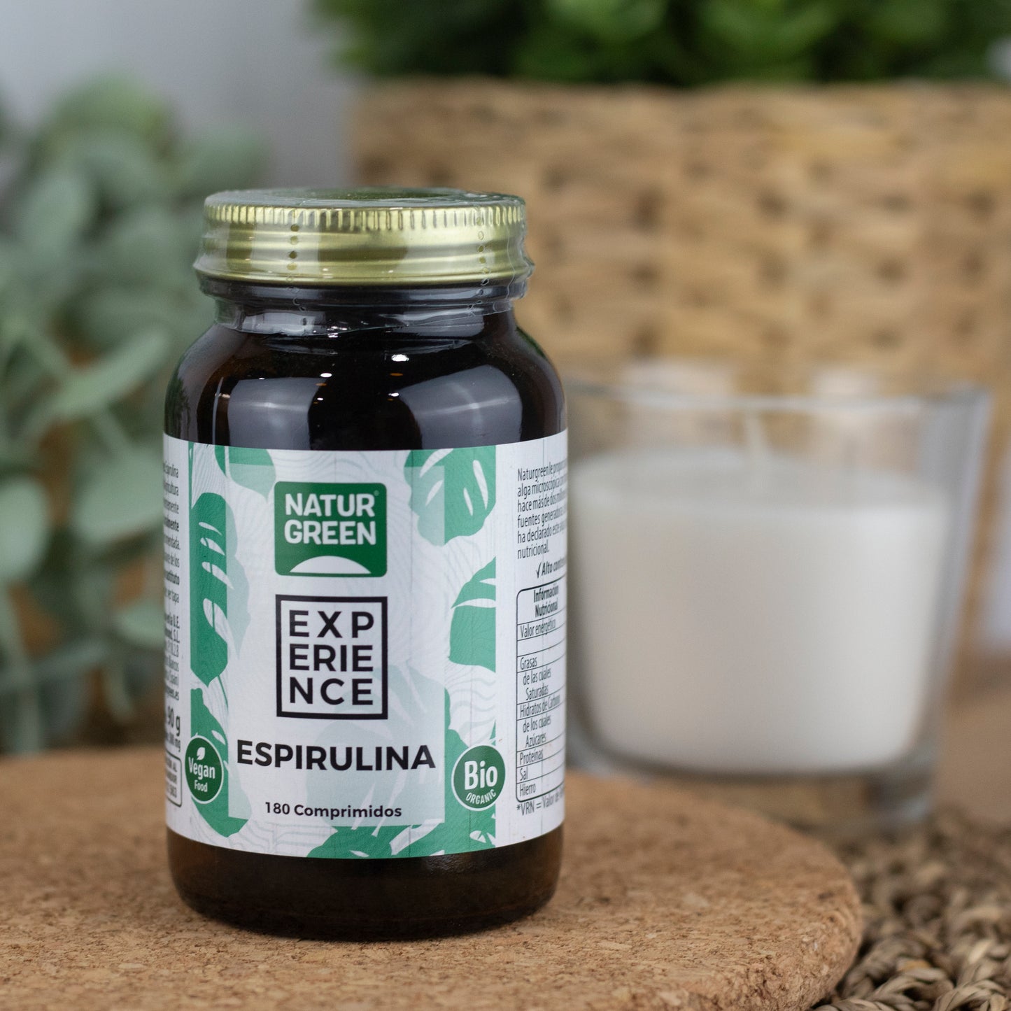 Espirulina Ecológica 180 comprimidos NaturGreen