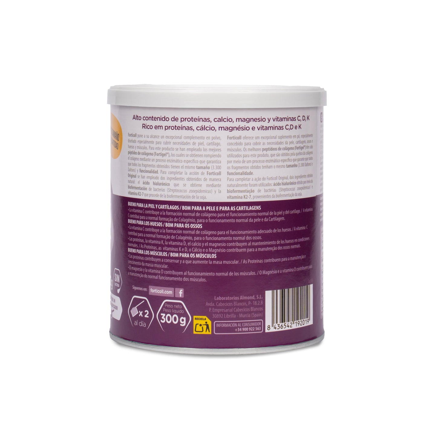Pack 3x Colágeno BioActivo En Polvo 300 g Forticoll