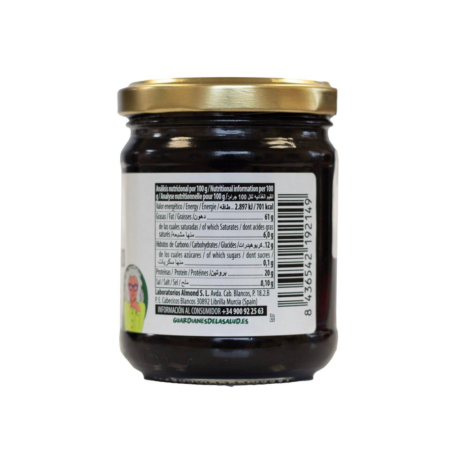 Pack 6x Tahín Negro Ecológico 180g NaturGreen