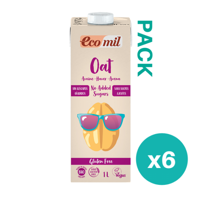 Pack 6x Bebida de Avena Ecol�gica Sin Gl�ten 1l Ecomil