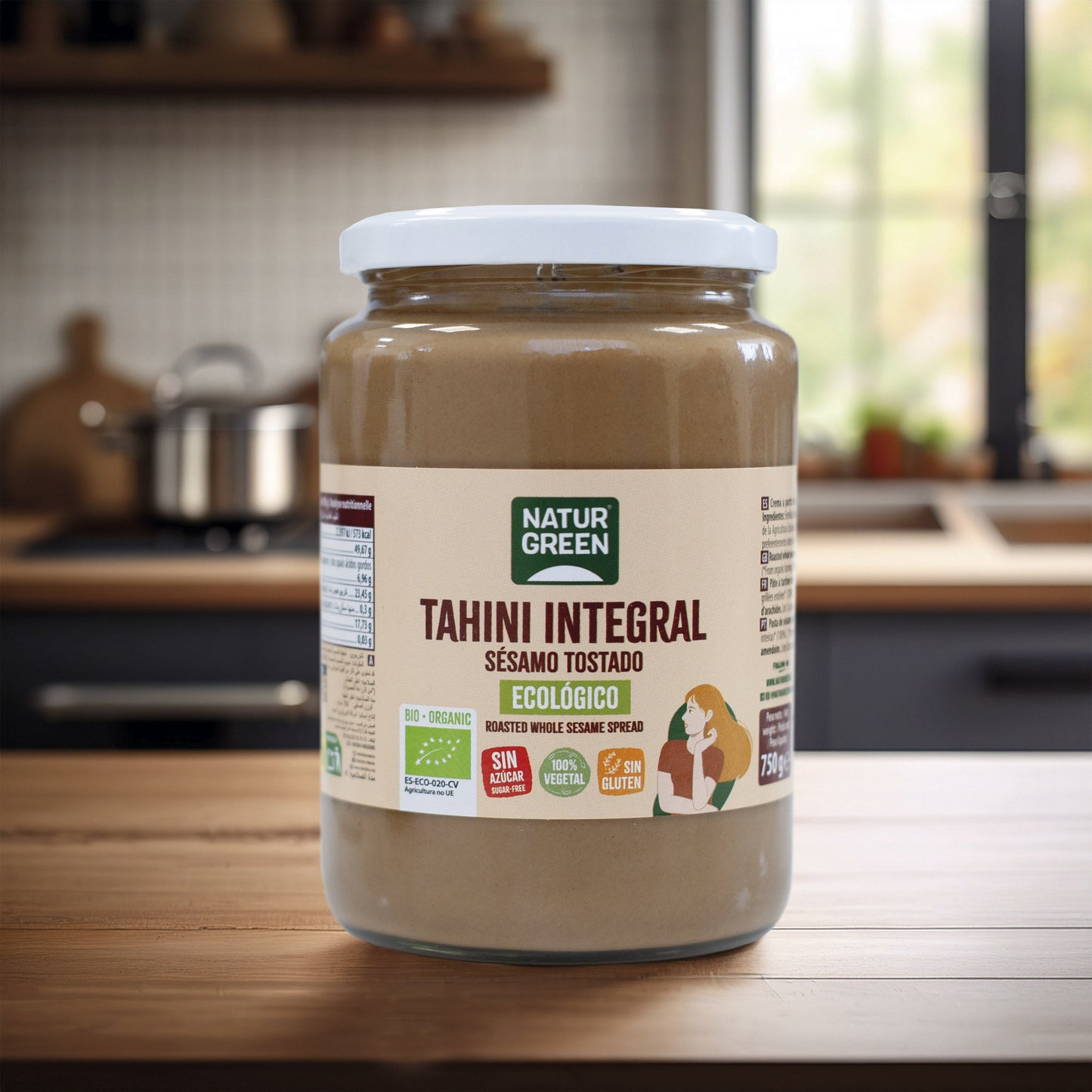 Tahín de Sésamo Tostado Ecológico 750g NaturGreen