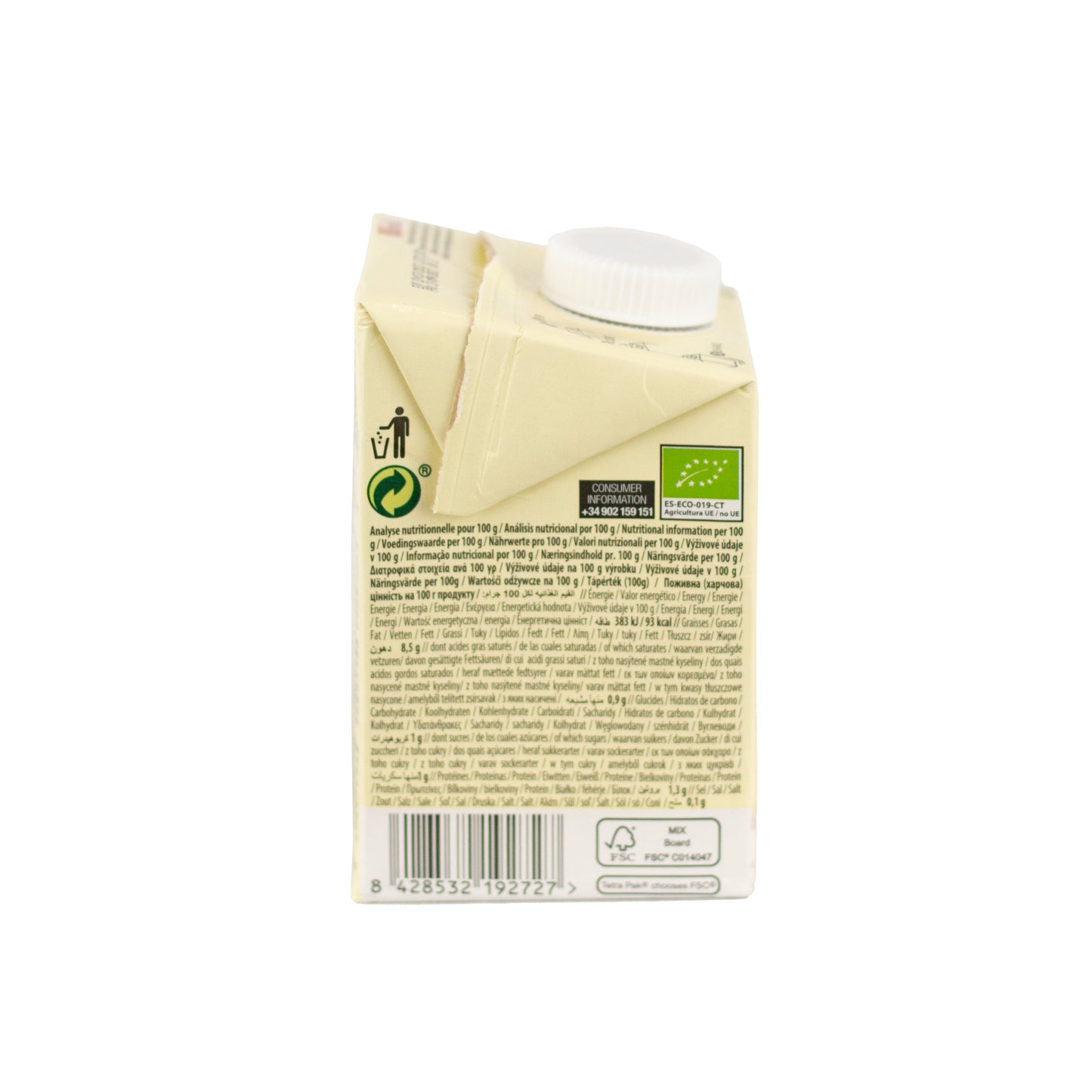 Nata para cocinar ecológica de Almendra 500 ml