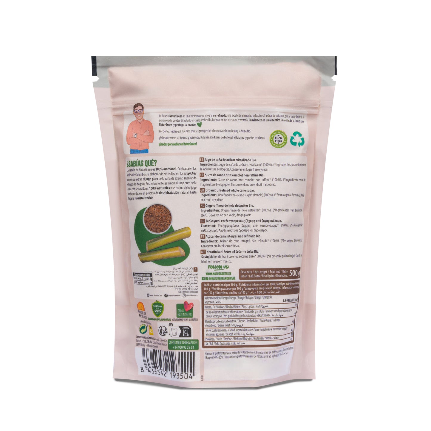 Pack 10x Panela Ecológica 500g NaturGreen