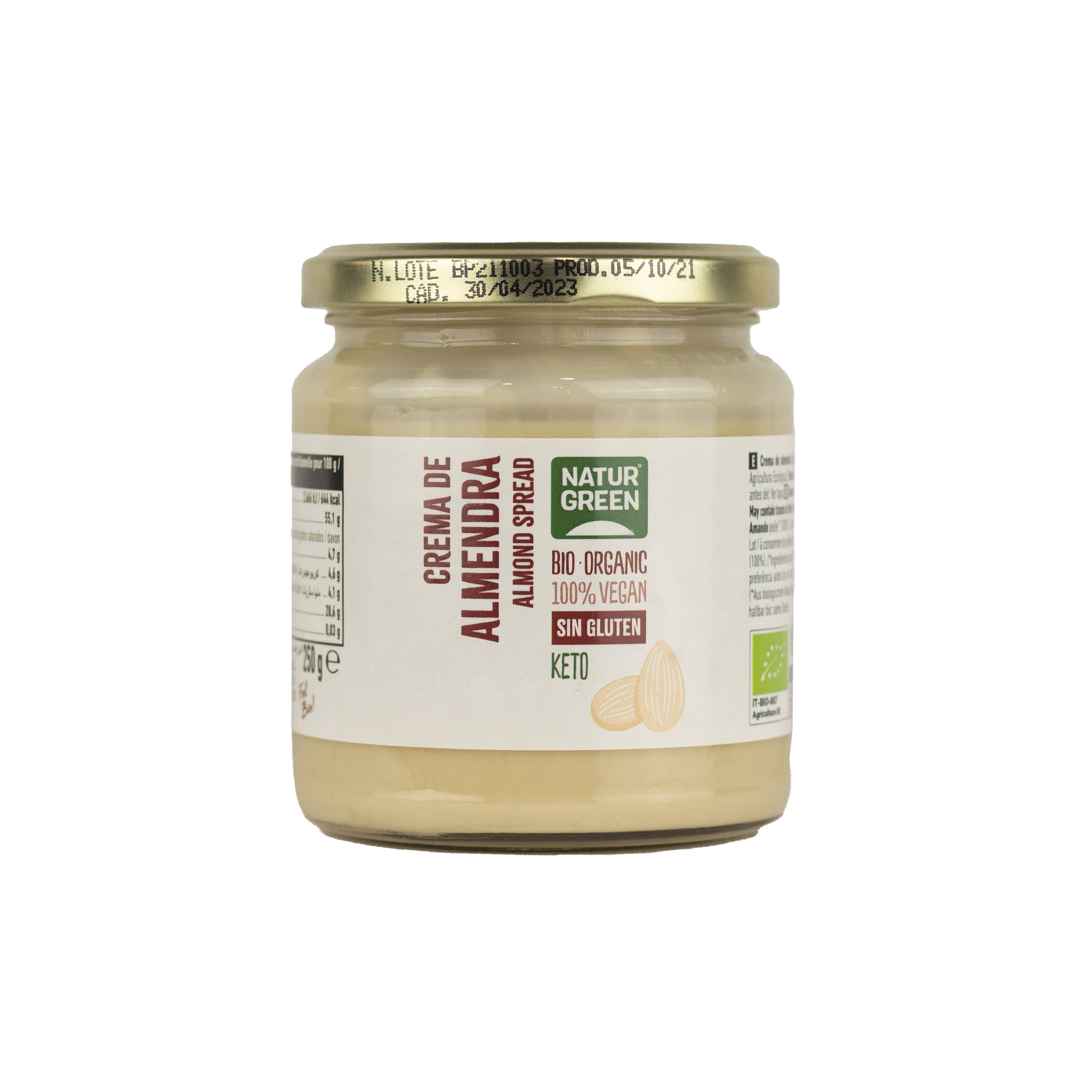Crema De Almendra Bio 250g NaturGreen GreenPlanetShop crema-de-almendra-bio-250g-naturgreen-greenplanetshop