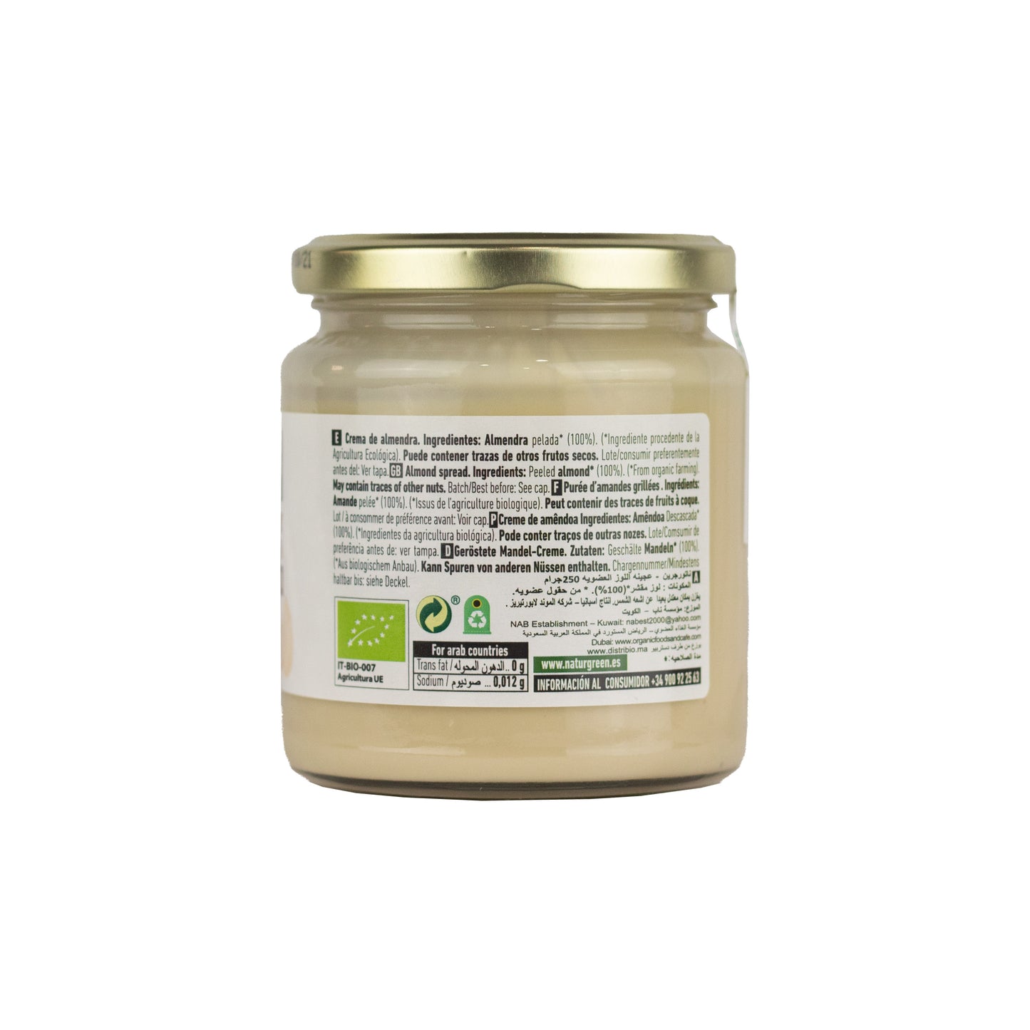 Crema de Almendra Bio 250g NaturGreen