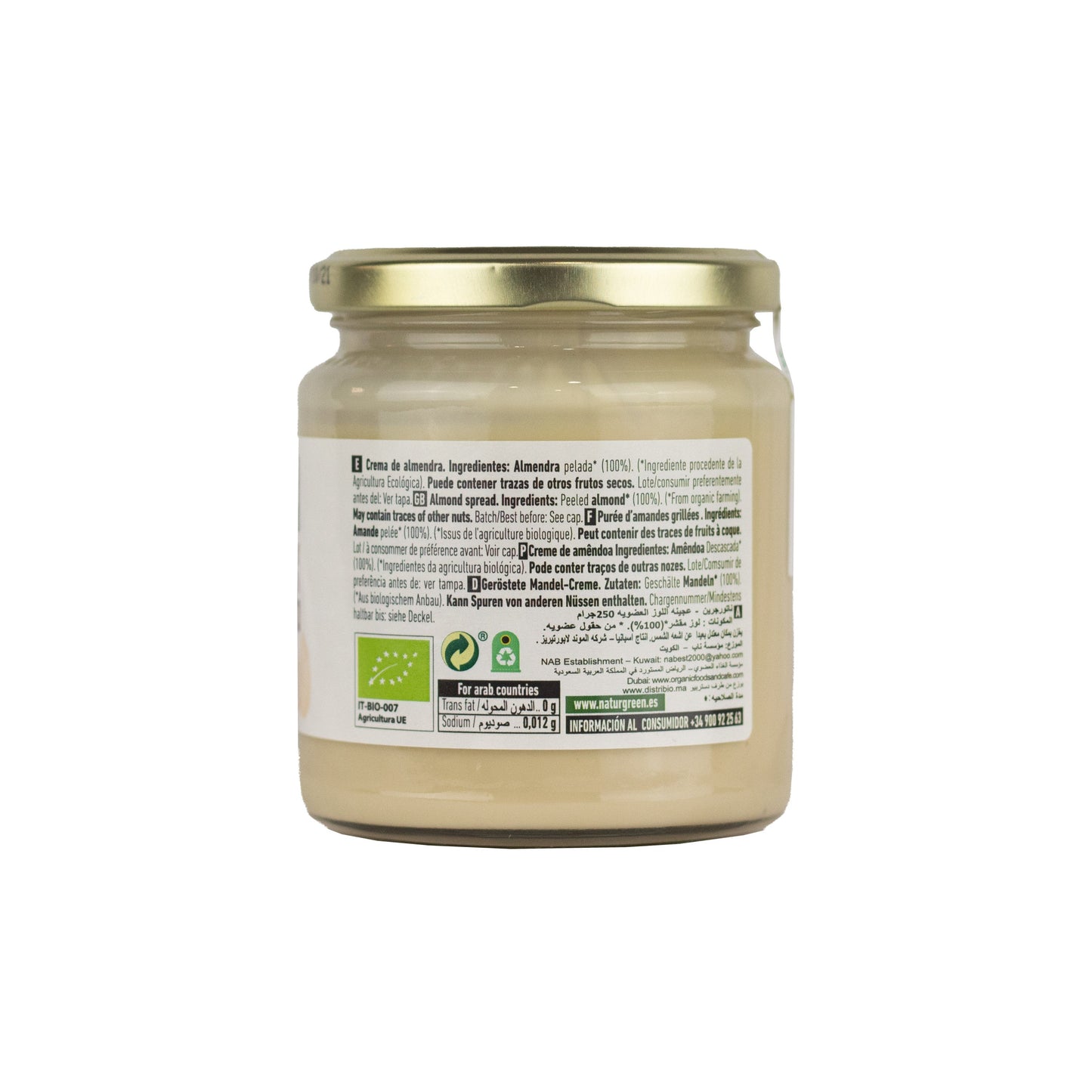 Pack 6x Crema de Almendra Bio 250g NaturGreen