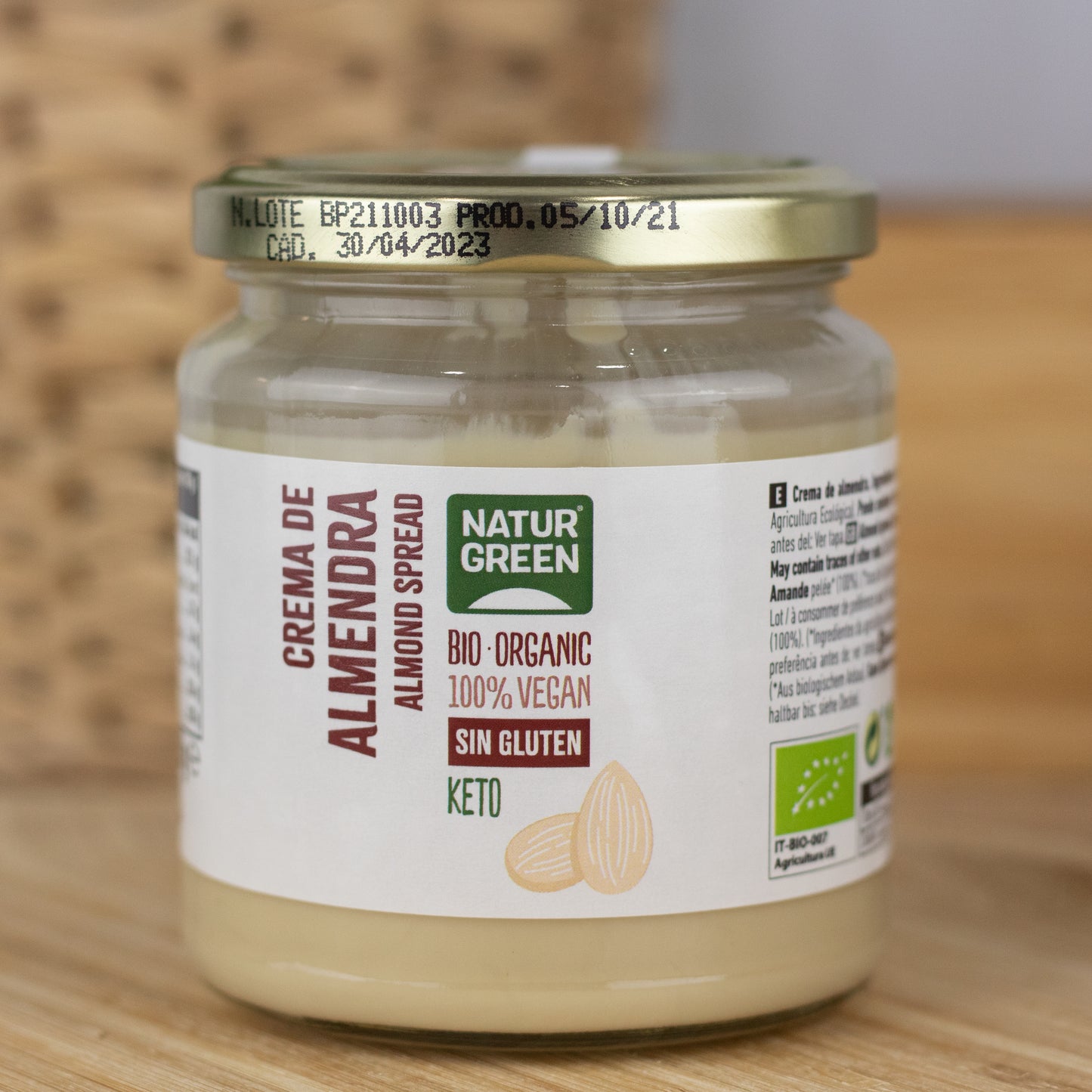 Crema de Almendra Bio 250g NaturGreen