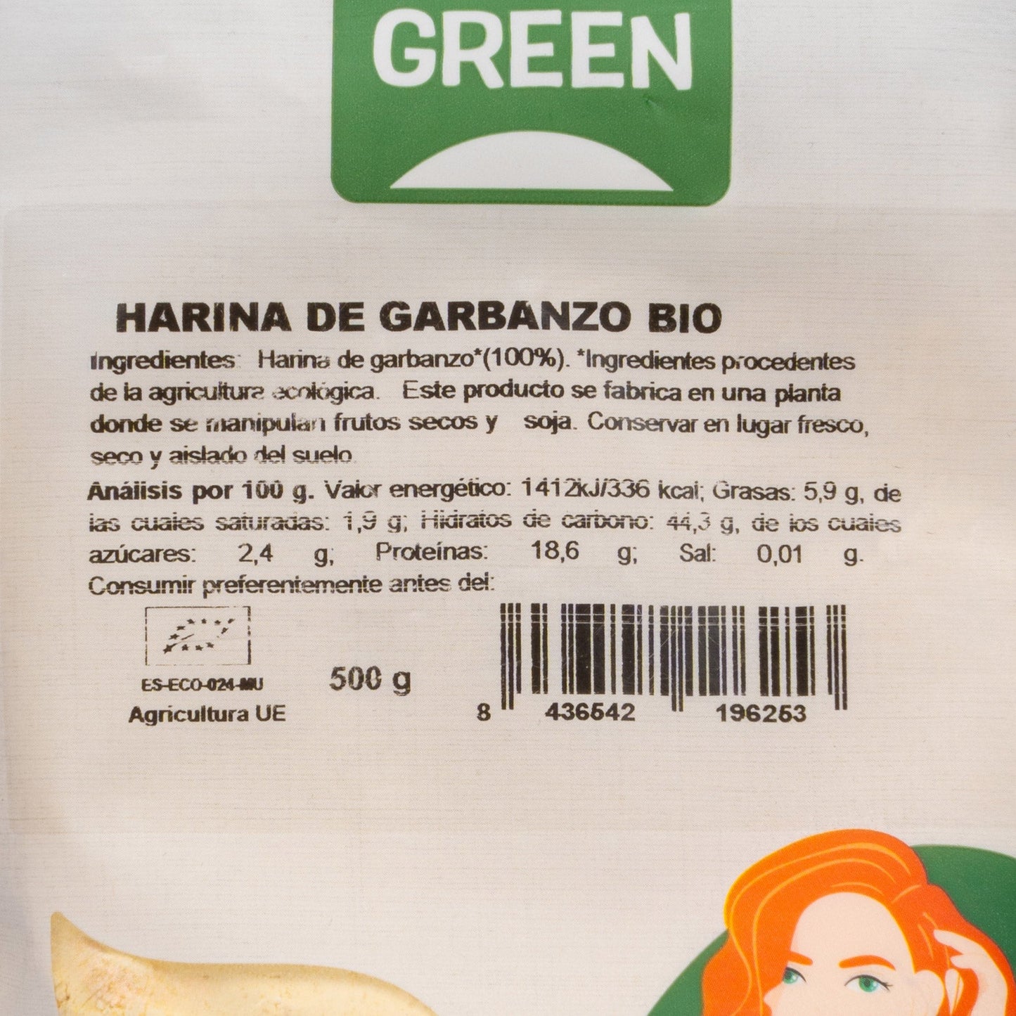 Harina de Garbanzo Ecológica 500 g NaturGreen