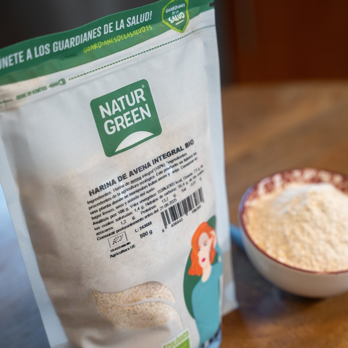 Harina de Avena Integral Bio 500g NaturGreen