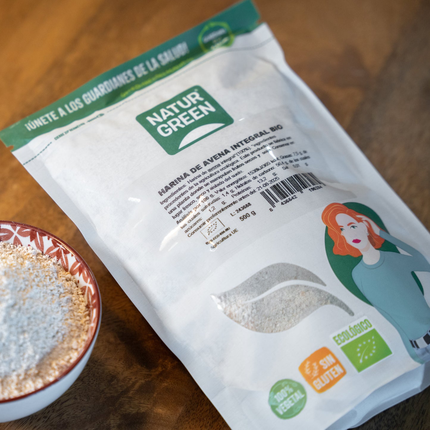 Harina de Avena Integral Bio 500g NaturGreen