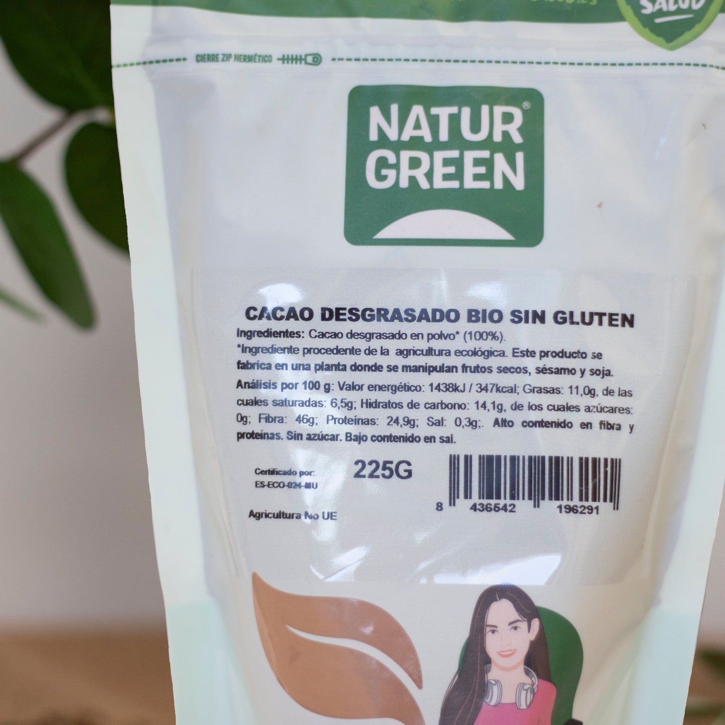 Cacao Desgrasado Bio 225g NaturGreen