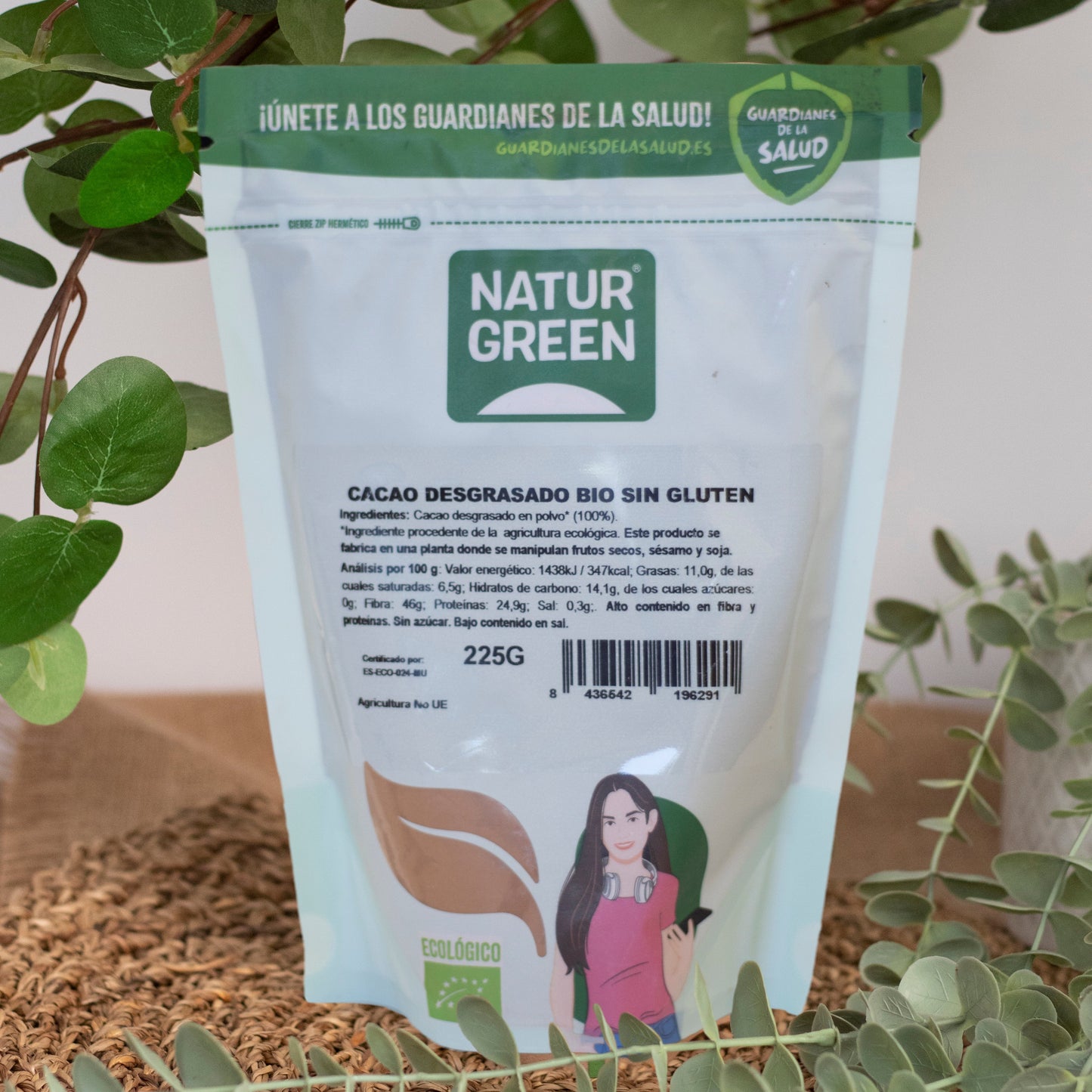Cacao Desgrasado Bio 225g NaturGreen