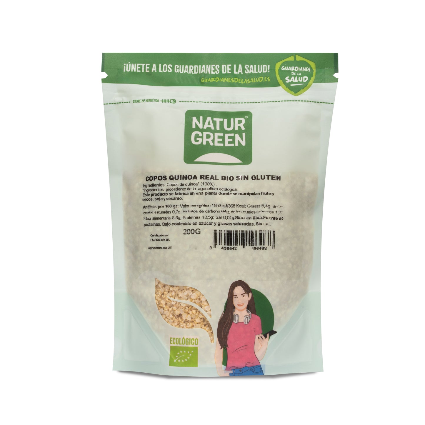 Copos de Quinoa Ecológica 200 g Naturgreen