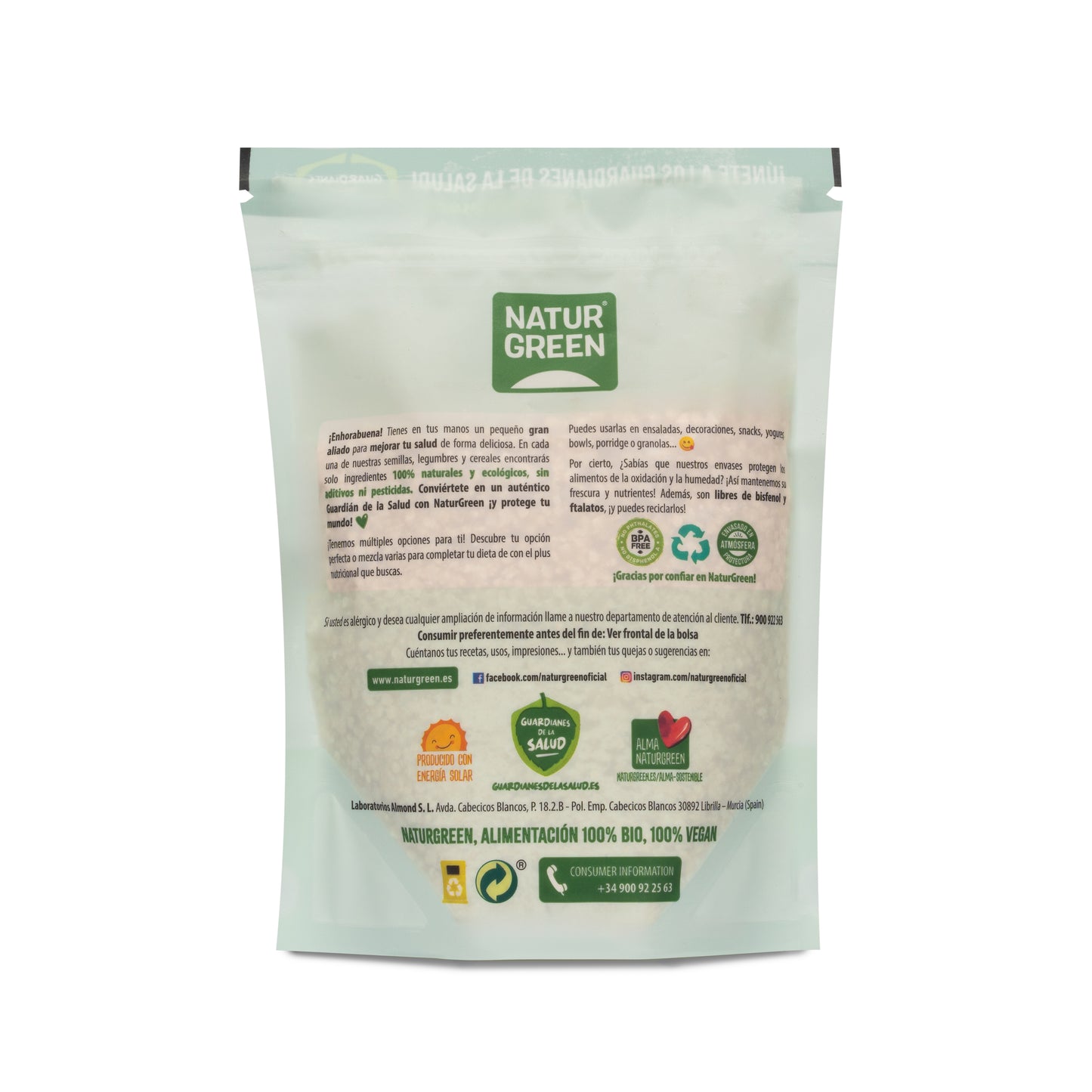Copos de Quinoa Ecológica 200 g Naturgreen