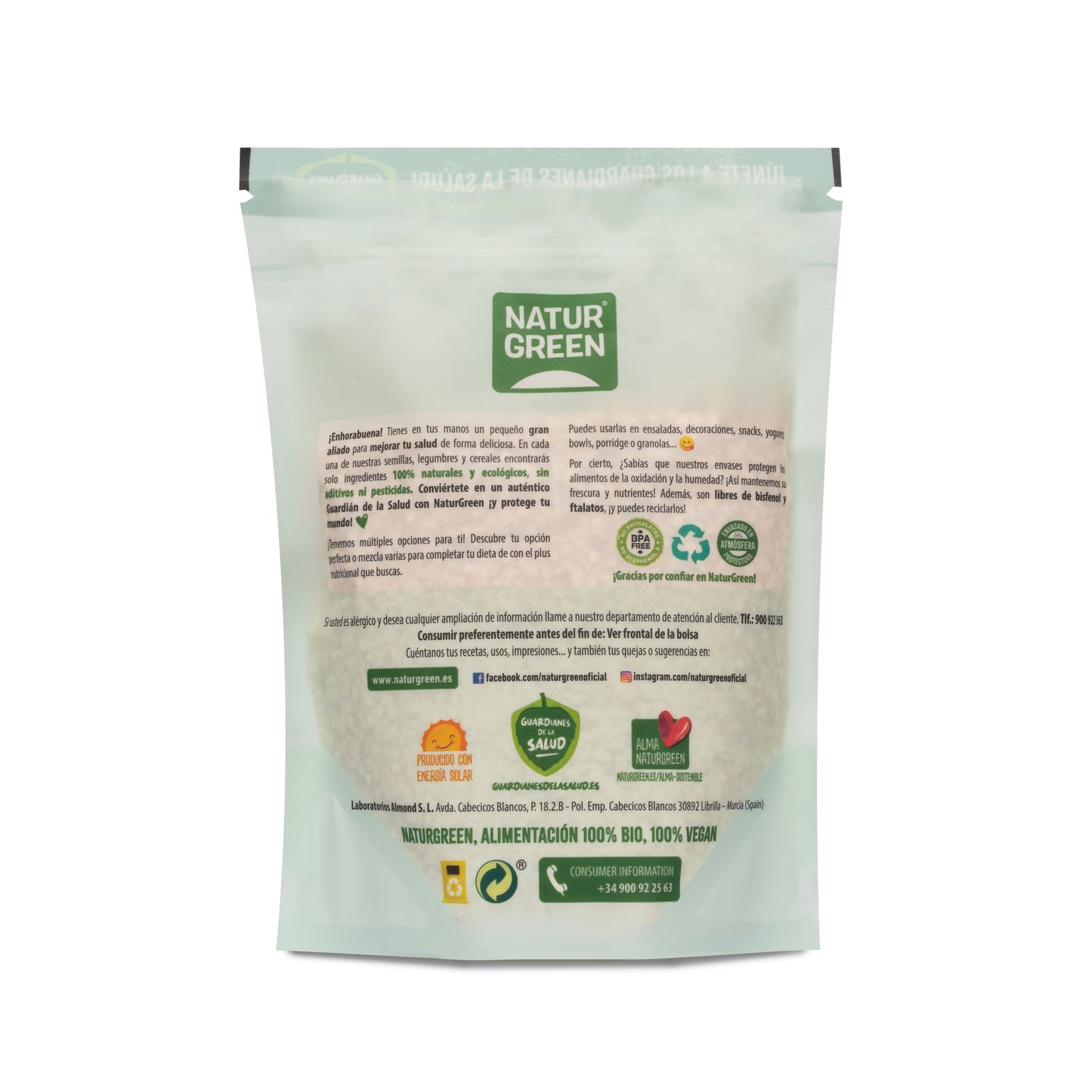 Copos de Quinoa Ecológica 200 g Naturgreen