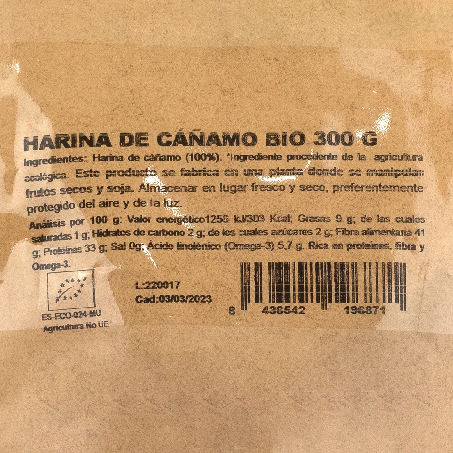 Harina de Cáñamo Ecológica 300 g NaturGreen