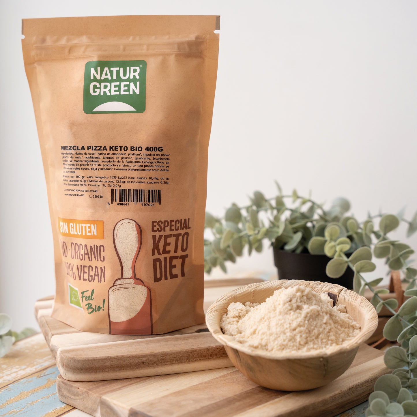 Pack 8x Pizza Keto Bio 400 g NaturGreen