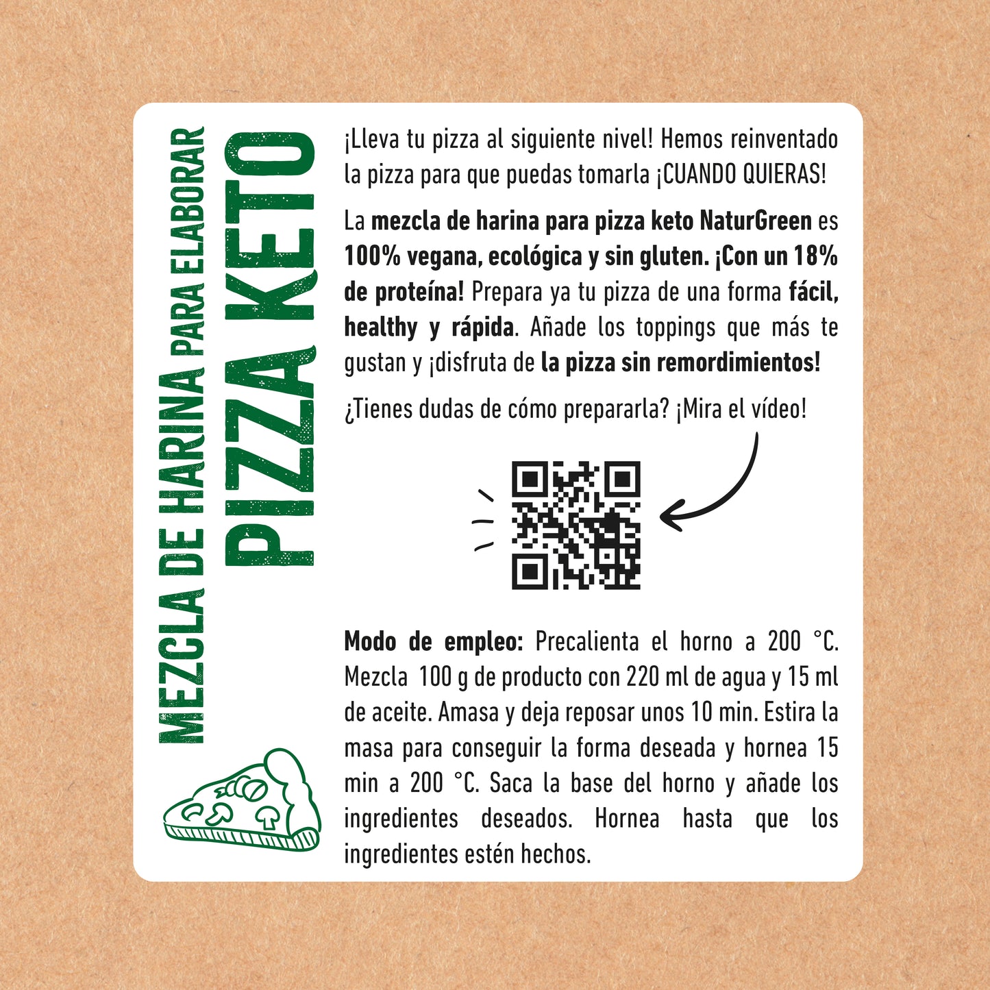 Mezcla Pizza Keto Sin Gluten Bio 400 g NaturGreen