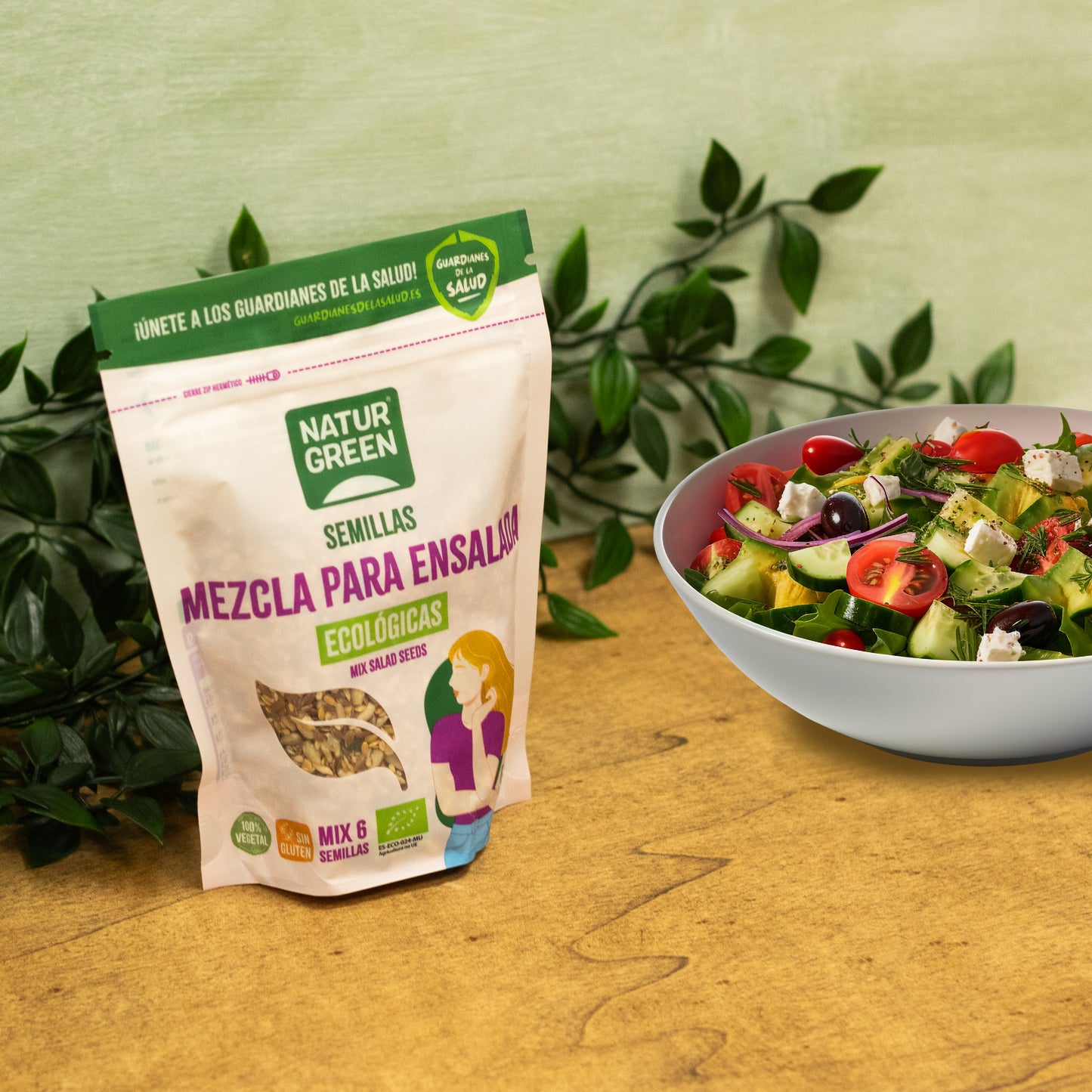 Mezcla 6 Semillas Ecológicas para Ensalada 200g NaturGreen