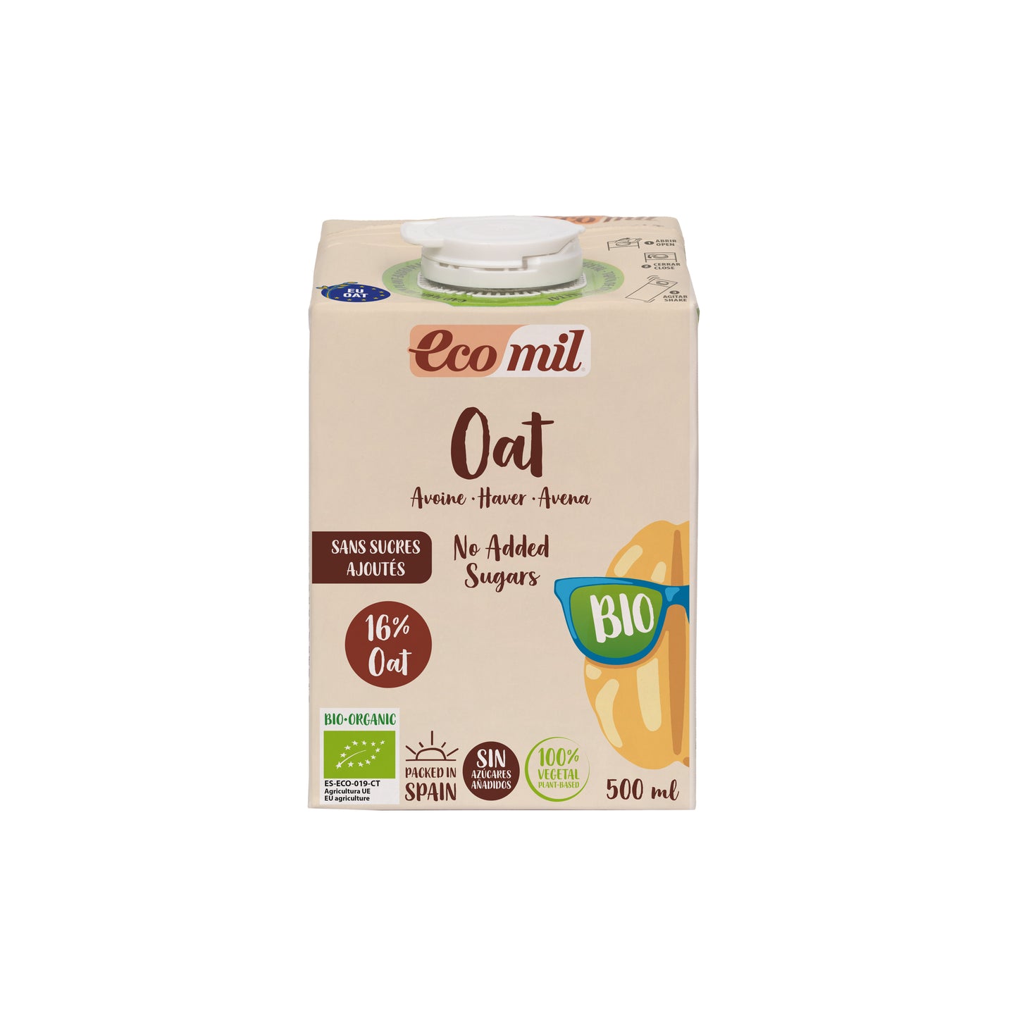 Bebida de Avena Sin Azúcares Añadidos Bio 500ml Ecomil