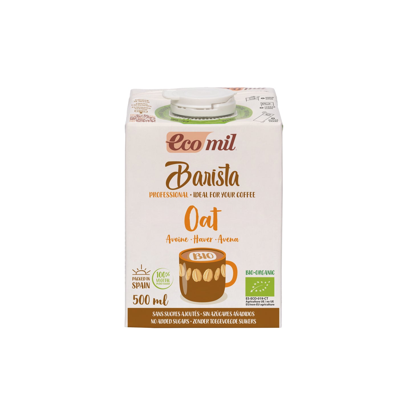 Bebida de Avena Barista Sin Azúcares Añadidos Bio 500 ml Ecomil