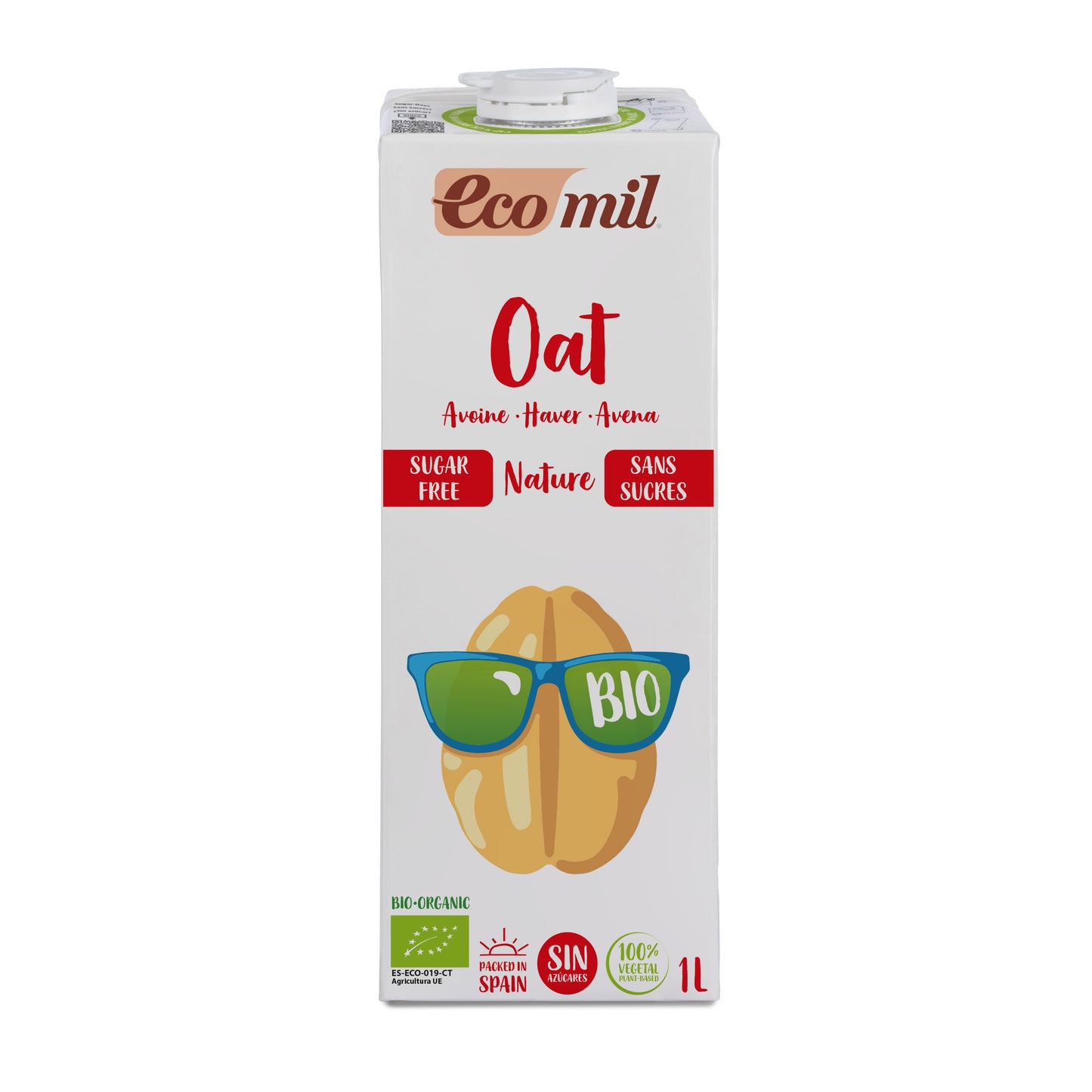 Pack 6x Bebida de Avena Nature Sin Azúcares Bio 1L Ecomil