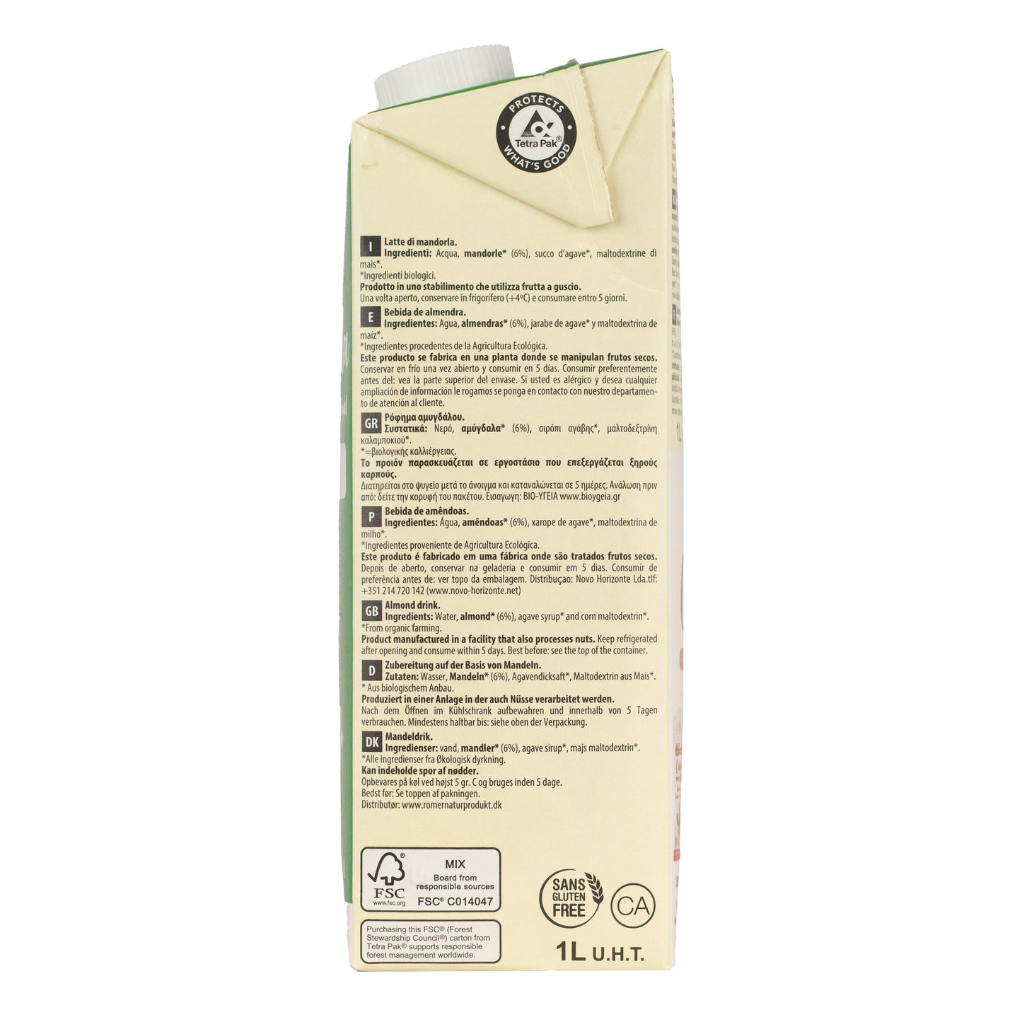 Bebida de Almendra Ecológica Original 1L Ecomil
