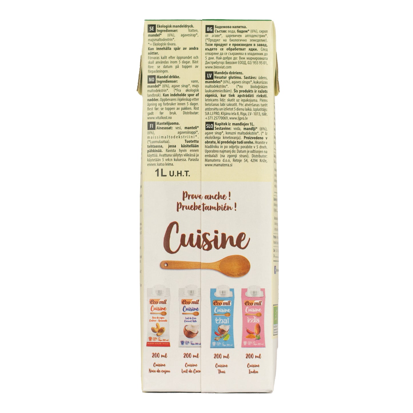 Bebida de Almendra Ecológica Original 1L Ecomil