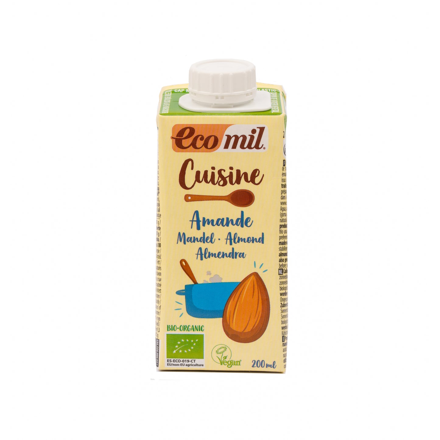 Nata ecológica para cocinar de Almendra 200 ml. EcoMil Cuisine