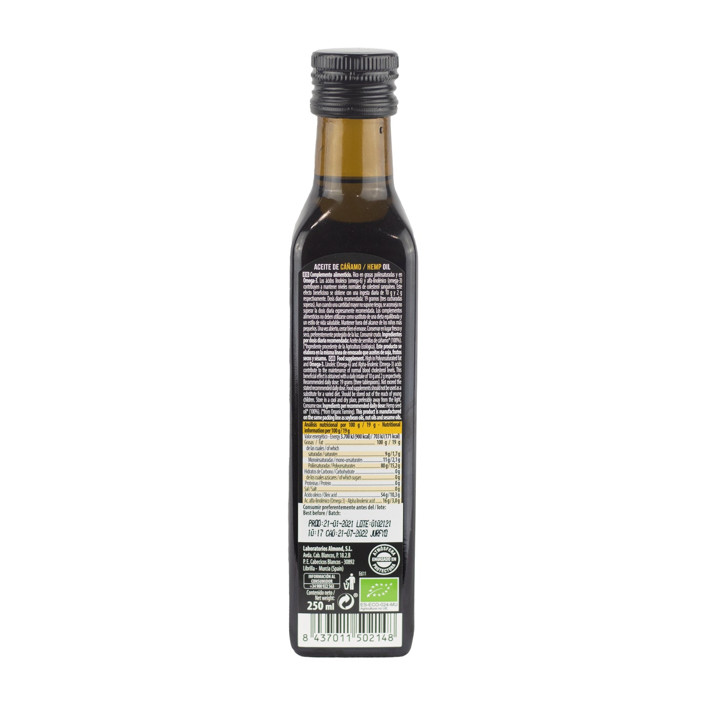 Pack 6x Aceite de Cáñamo Ecológico 250 ml NaturGreen