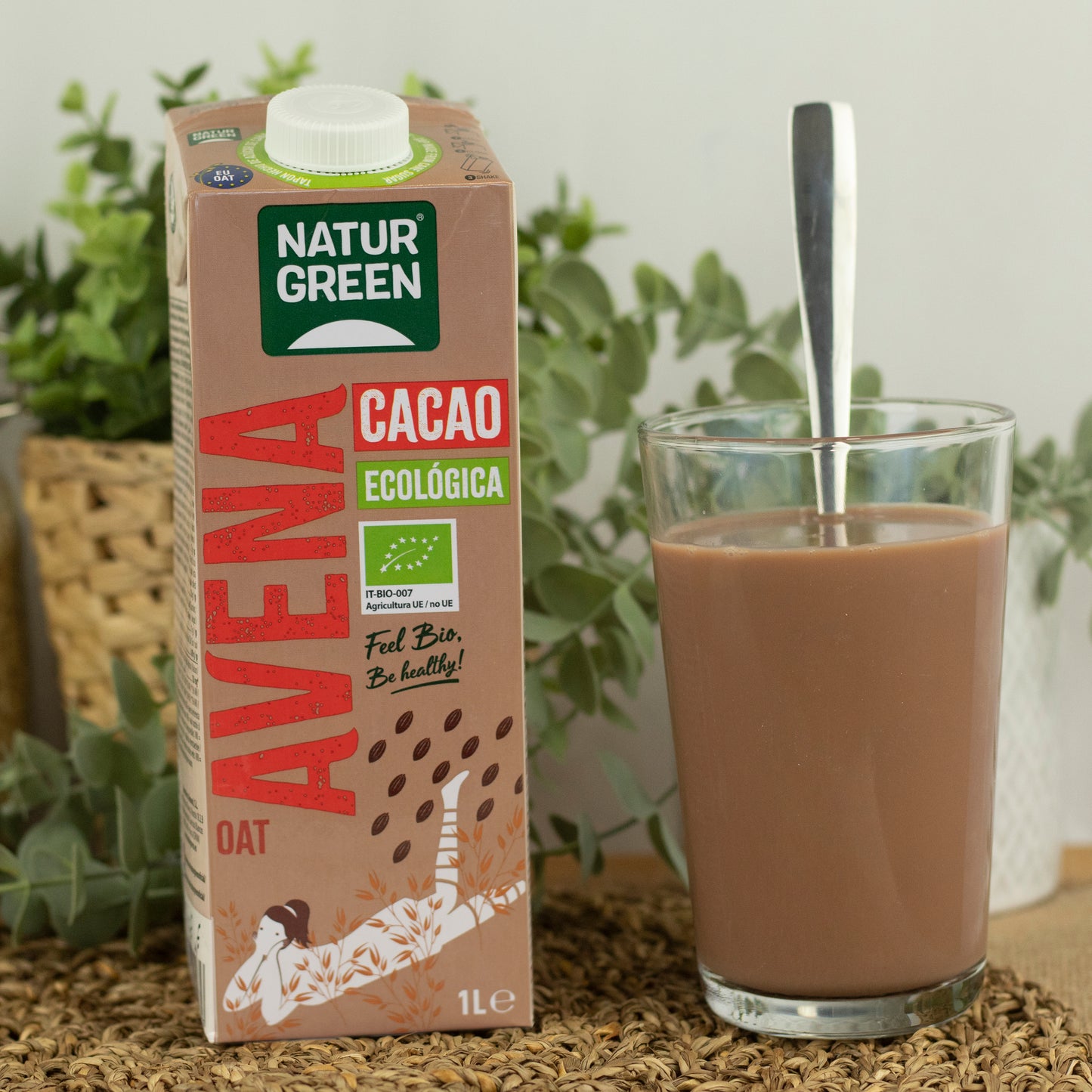 Pack 6x Bebida de Avena y Cacao Bio 1L NaturGreen