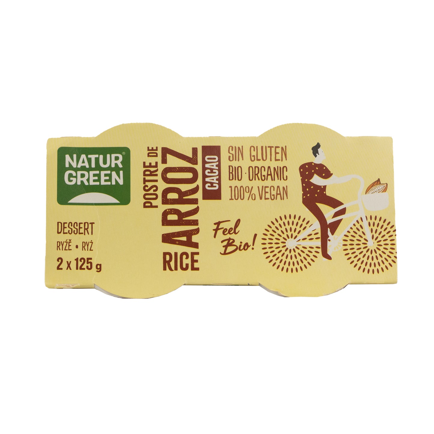 Postre de Arroz y Cacao Ecológico (2x125 g) NaturGreen