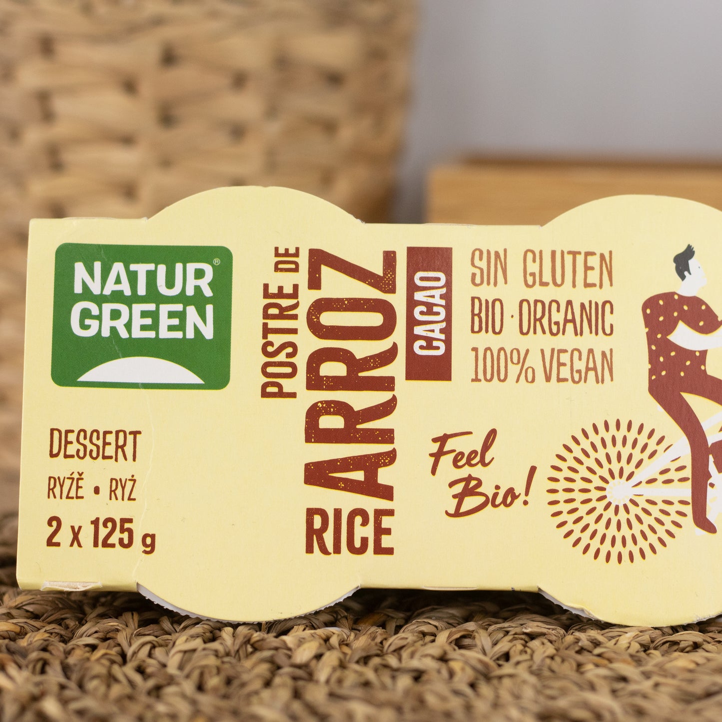 Postre de Arroz y Cacao Ecológico (2x125 g) NaturGreen