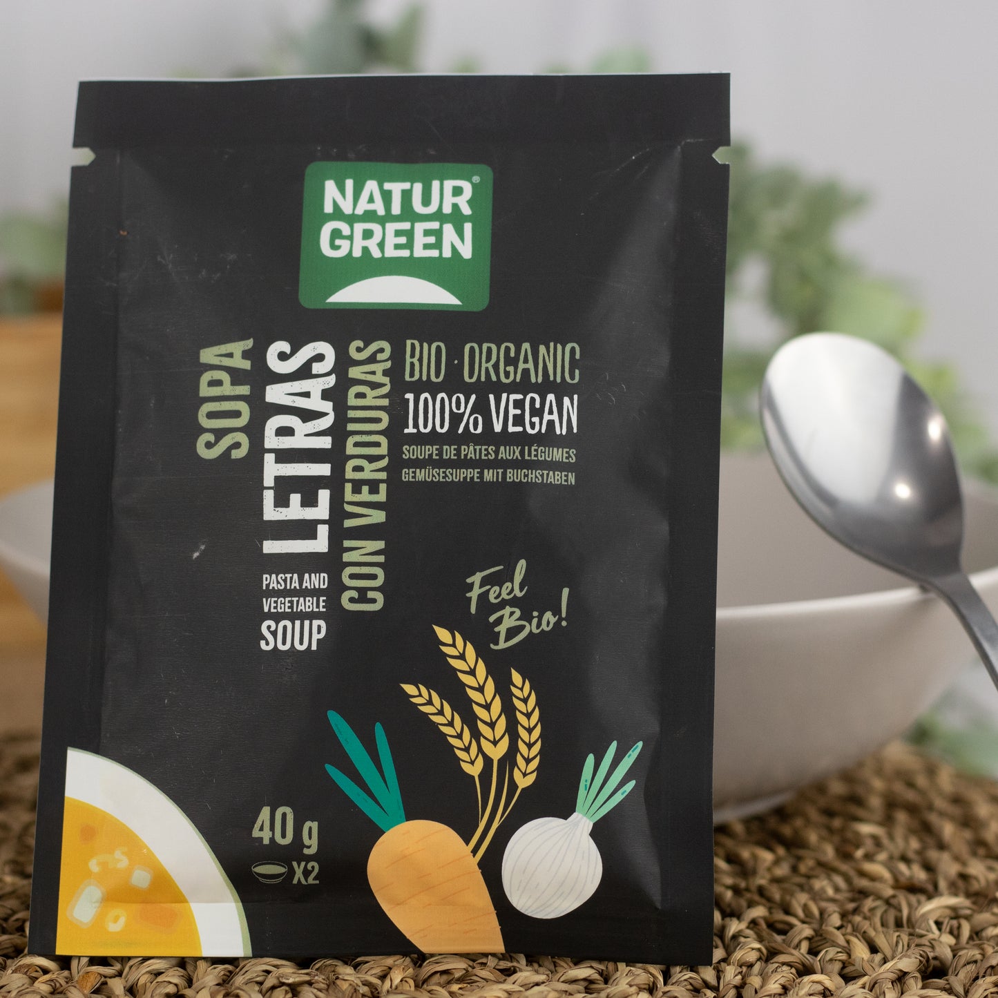 Pack 6x Sopa de Letras con Verduras Ecológica 40g NaturGreen