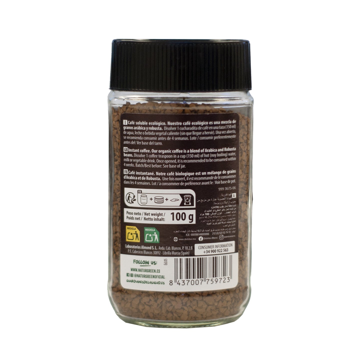 Café Instantáneo Ecológico 100g NaturGreen