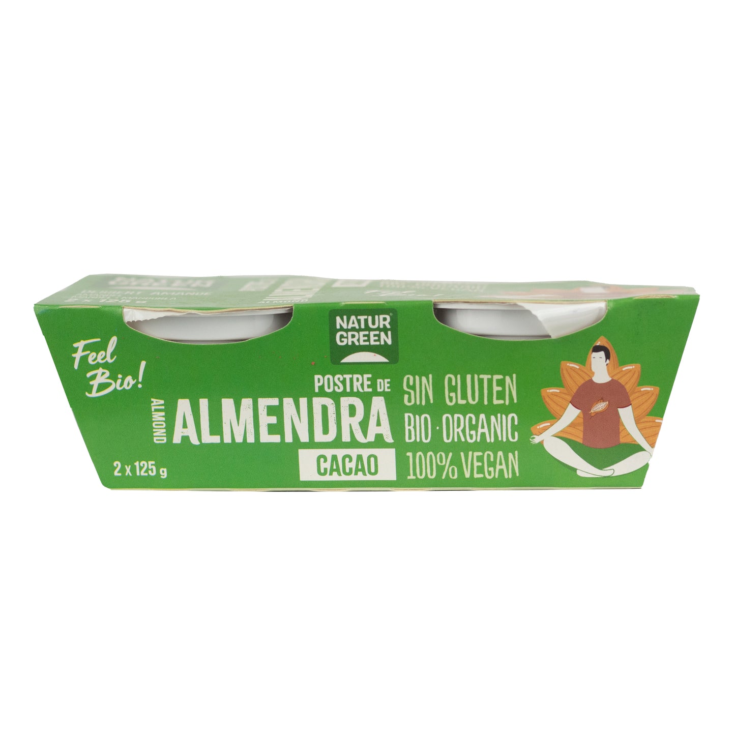Postre de Almendra y Cacao Bio (2x125 g) NaturGreen