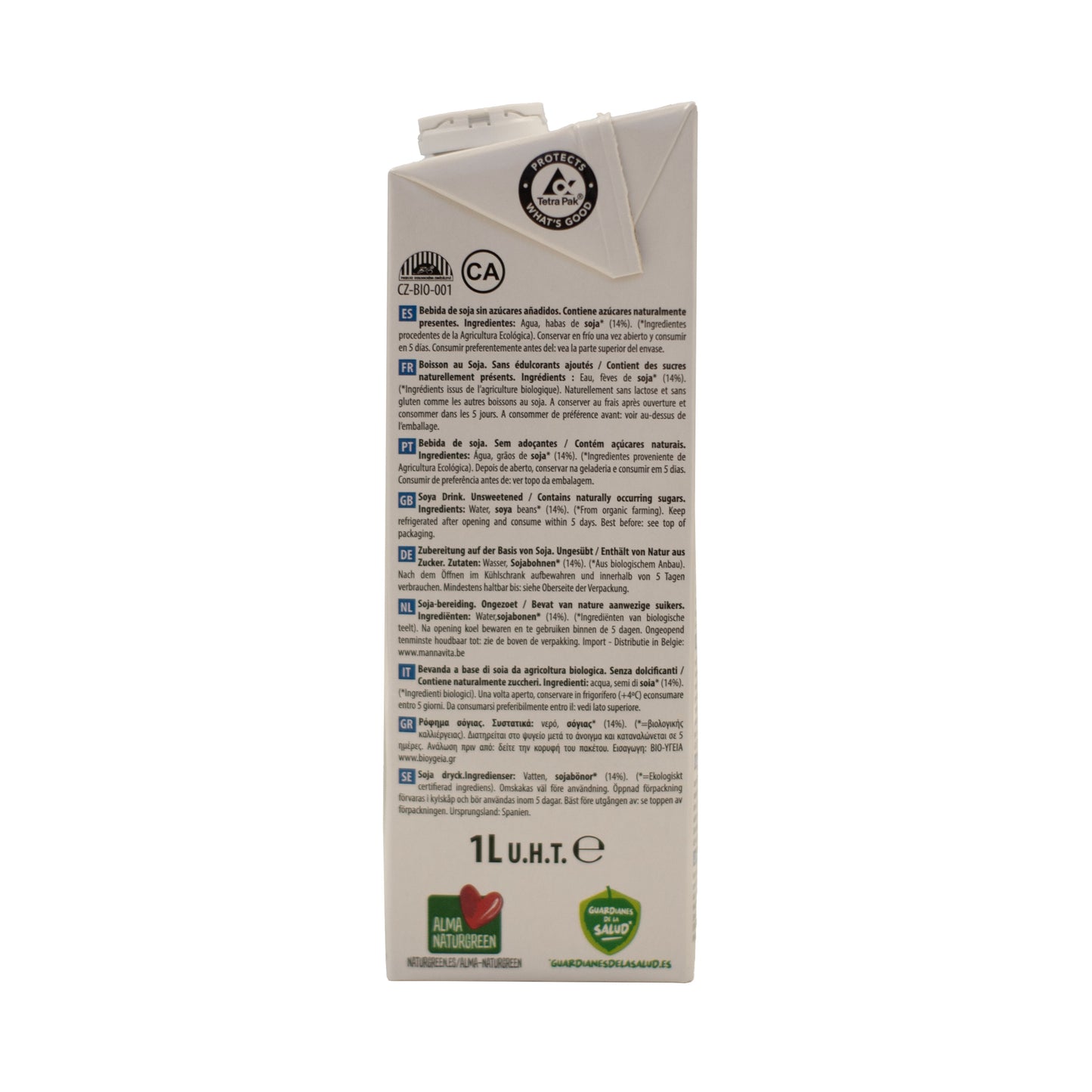 Bebida de Soja Natural Ecológica 1L NaturGreen