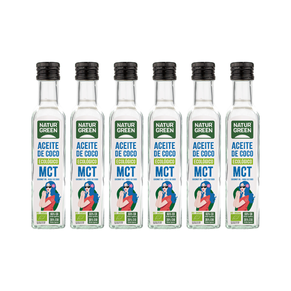 Pack 6x Aceite de Coco MCT Bio 250 ml NaturGreen