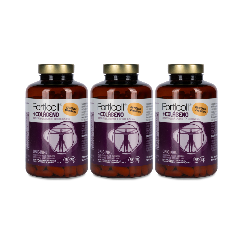 Pack 3x Colágeno BioActivo 180 comprimidos Forticoll
