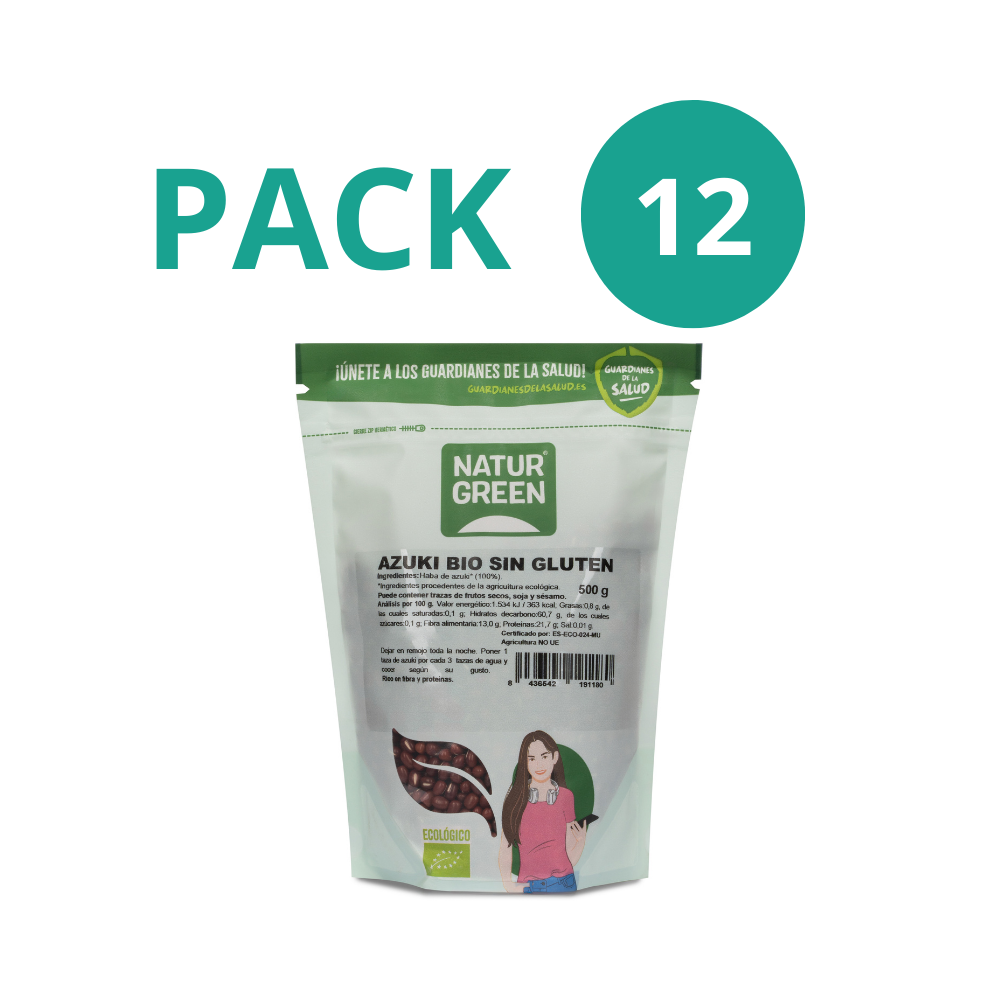 Pack 12x Azuki Ecológico 500g NaturGreen