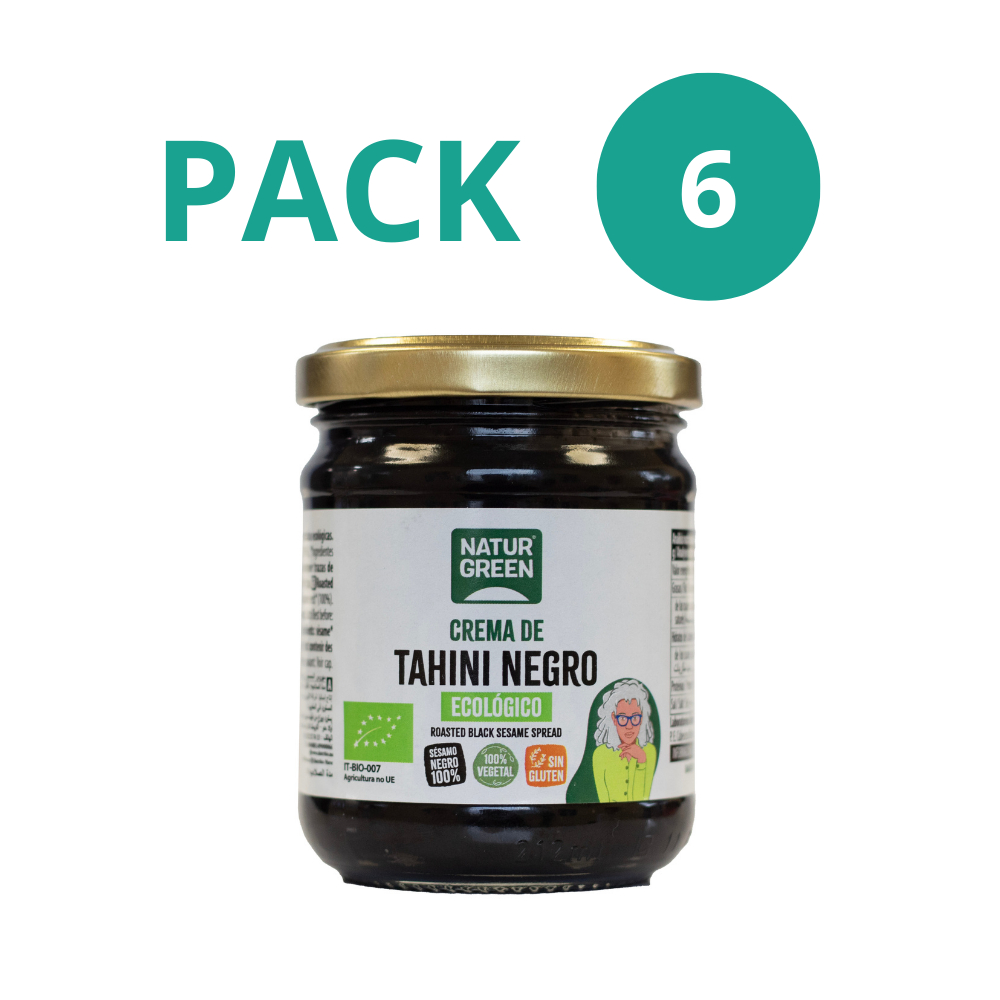 Pack 6x Tahín Negro Ecológico 180g NaturGreen