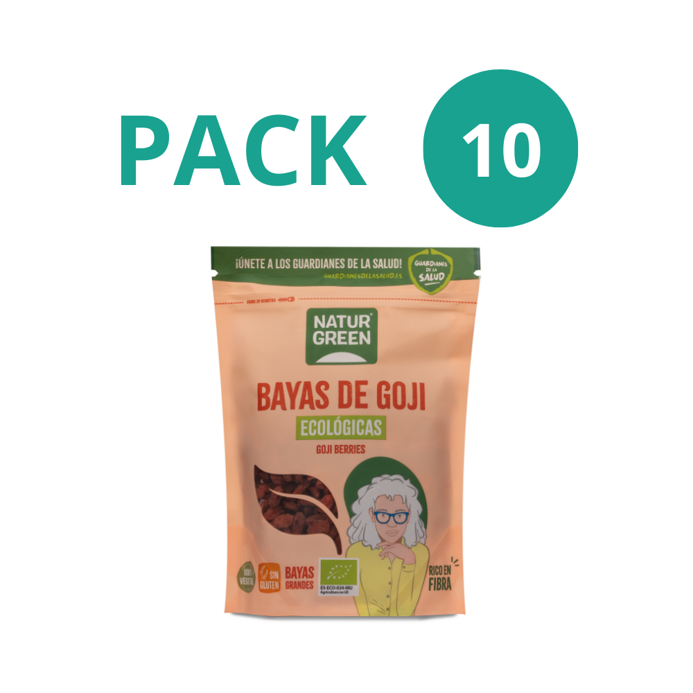 Pack 10x Bayas de Goji Ecológicas Grandes 200g NaturGreen