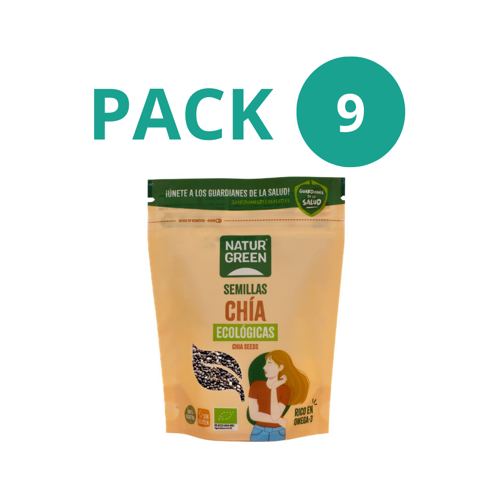 Pack 9x Semillas de Chía Ecológicas 200 g NaturGreen