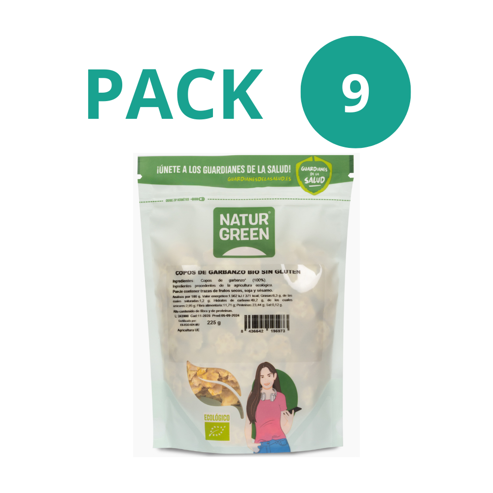 Pack 9x Snack de Garbanzo Bio 225g NaturGreen