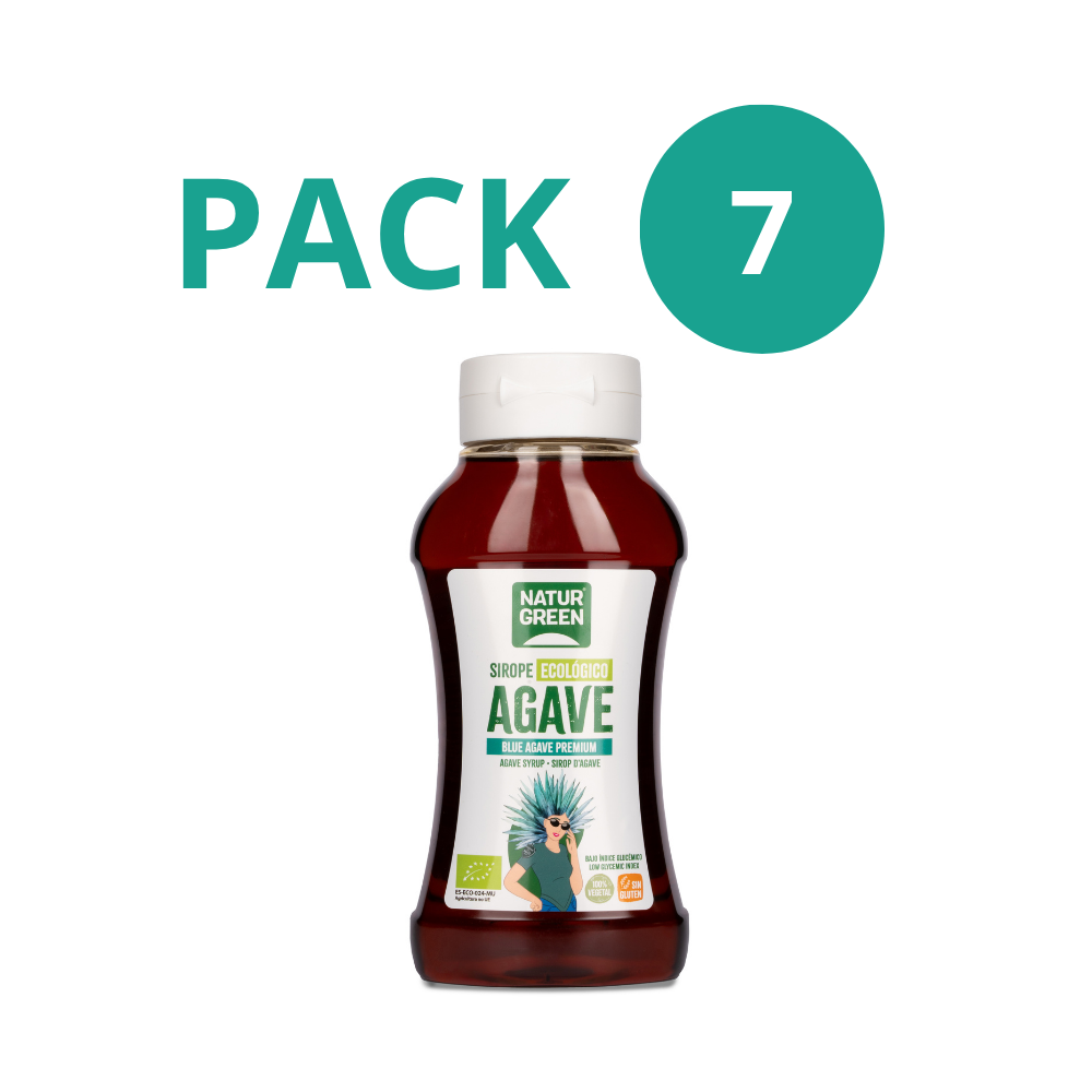Pack 7x Sirope Ecológico de Agave 500 ml NaturGreen