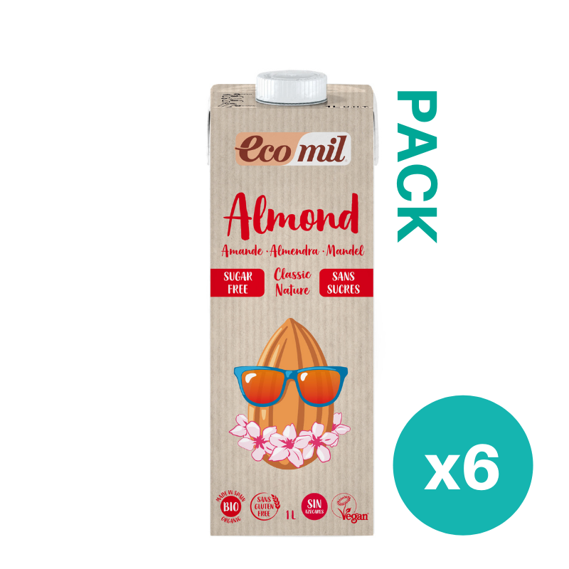 Pack 6x Bebida de Almendra Ecológica Classic Nature 1l Ecomil