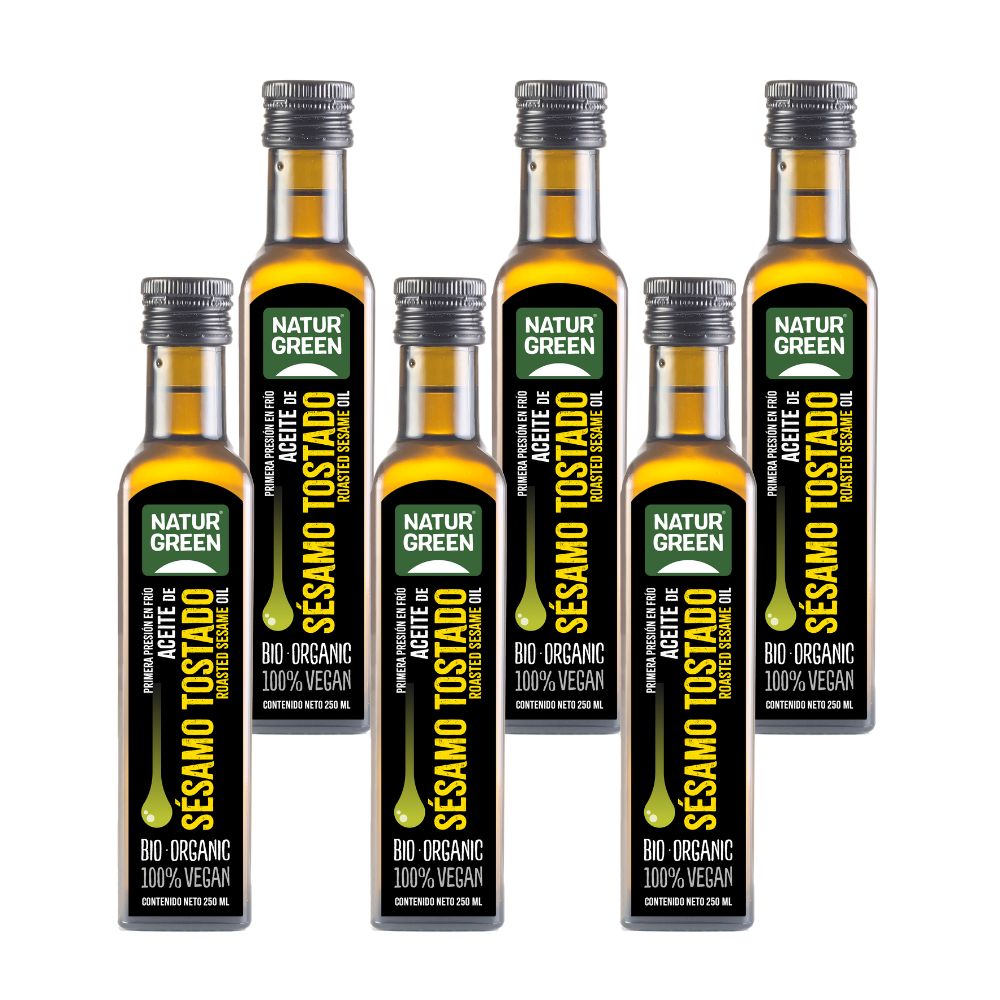 Pack 6x Aceite de Sésamo Tostado Ecológico 250 ml NaturGreen